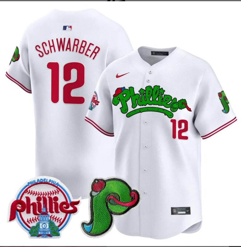 Men Philadelphia Phillies #12 Schwarber white Limited 2024 MLB Nike jersey->indianapolis colts->NFL Jersey